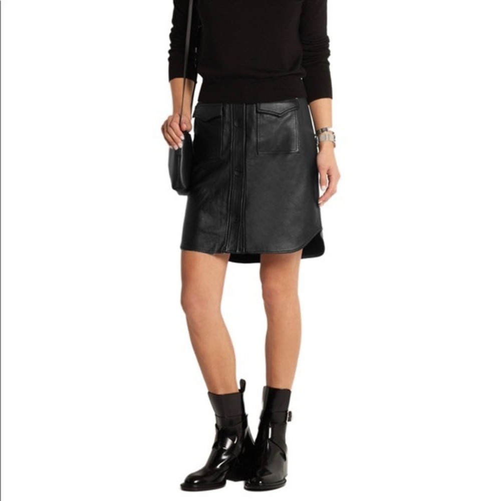 Black leather skirt size 6 by opening ceremony
